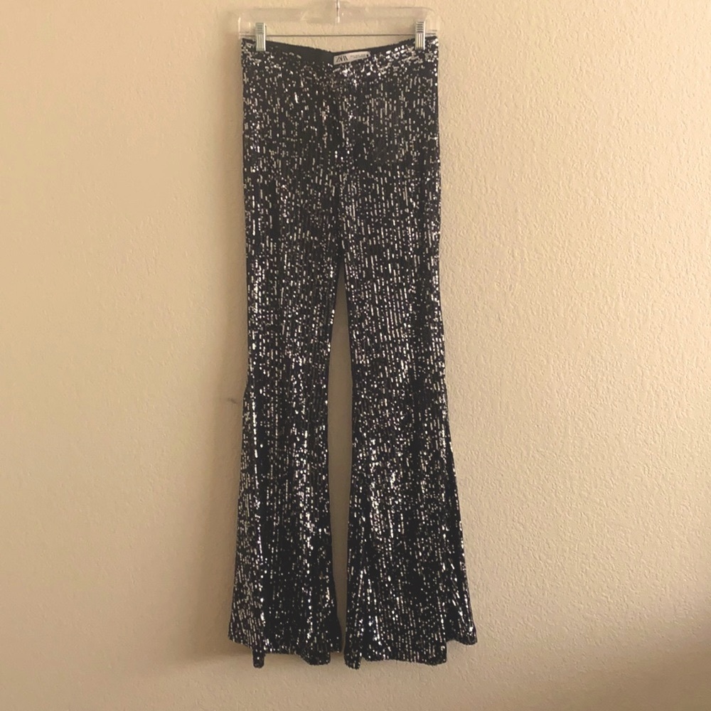 Zara Sequin Flares